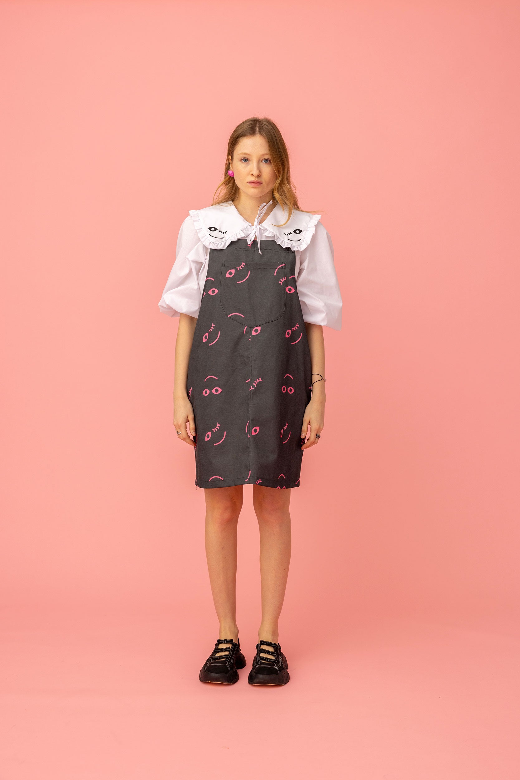 HAPPY MINI OVERALL DRESS- MOODSWINGS