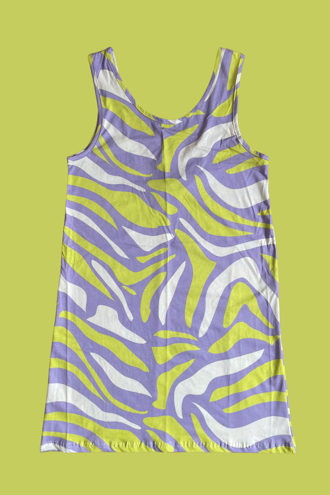 OPEN BACK DRESS NESTOR- TIGER LILAC & LIME