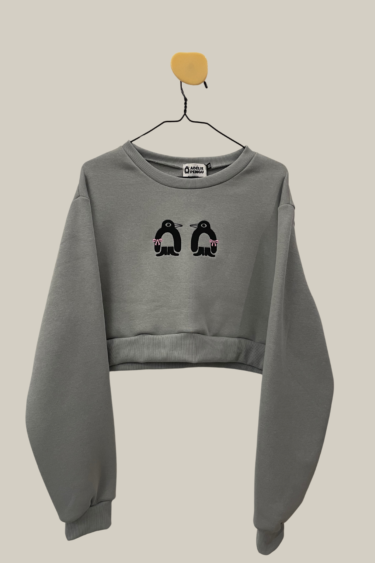 CROPPED FLEECE SWEATSHIRT LOLLIPOP- PENGUIN BOWS