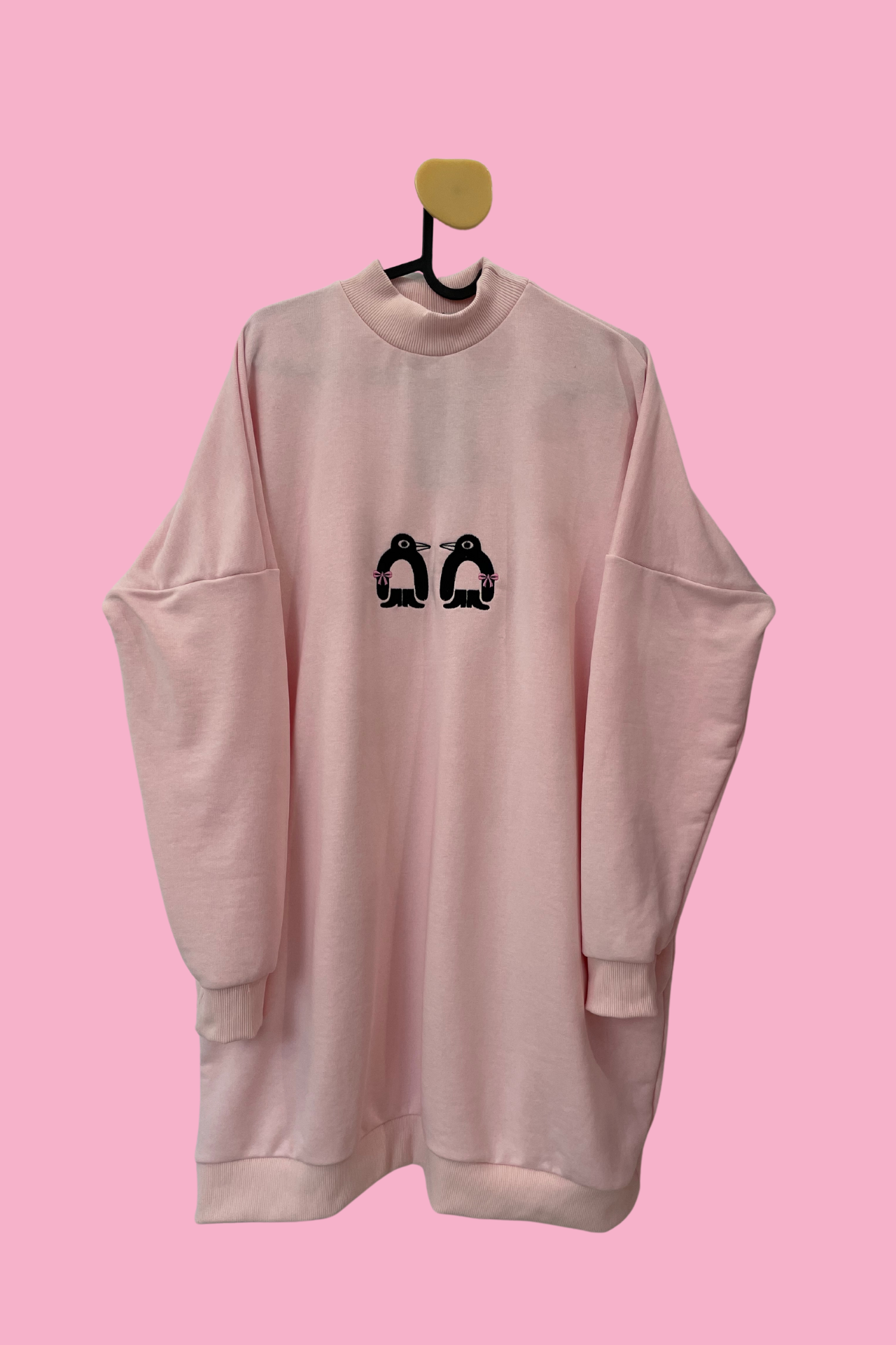 SWEATSHIRT DRESS CHILLY WILLY-PENGUIN BOWS