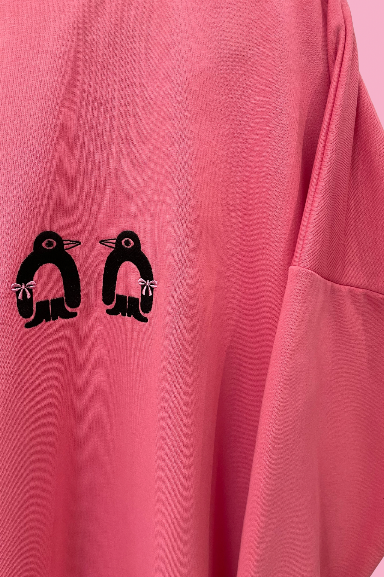 SWEATSHIRT DRESS CHILLY WILLY-PENGUIN BOWS