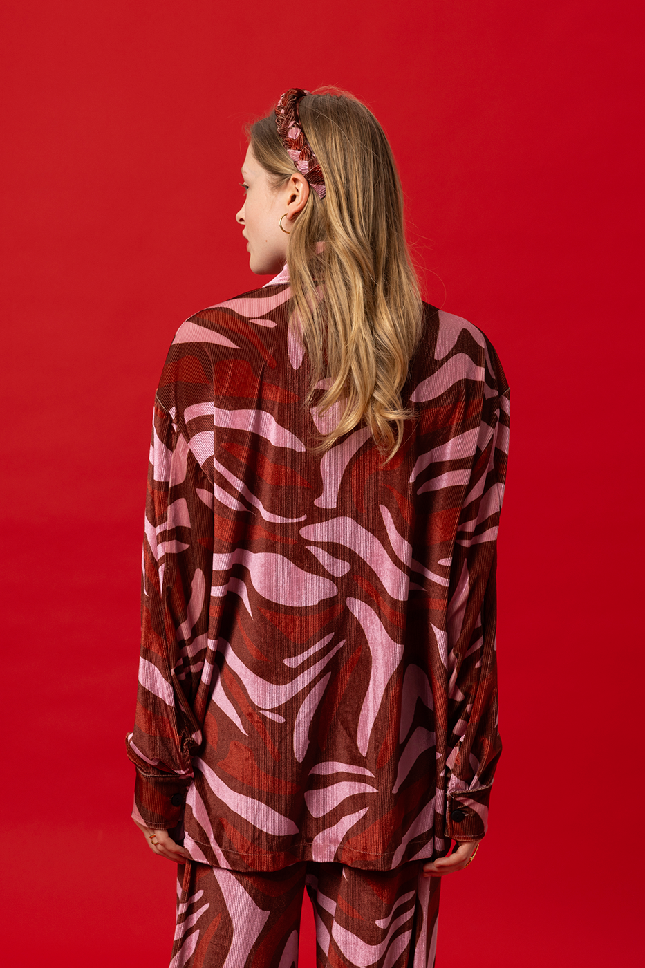 PEDRO OVERSIZED SHIRT- TIGER CINNAMON & PINK