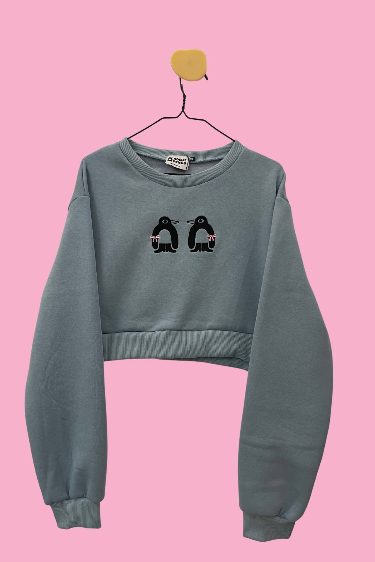 CROPPED FLEECE SWEATSHIRT LOLLIPOP- PENGUIN BOWS