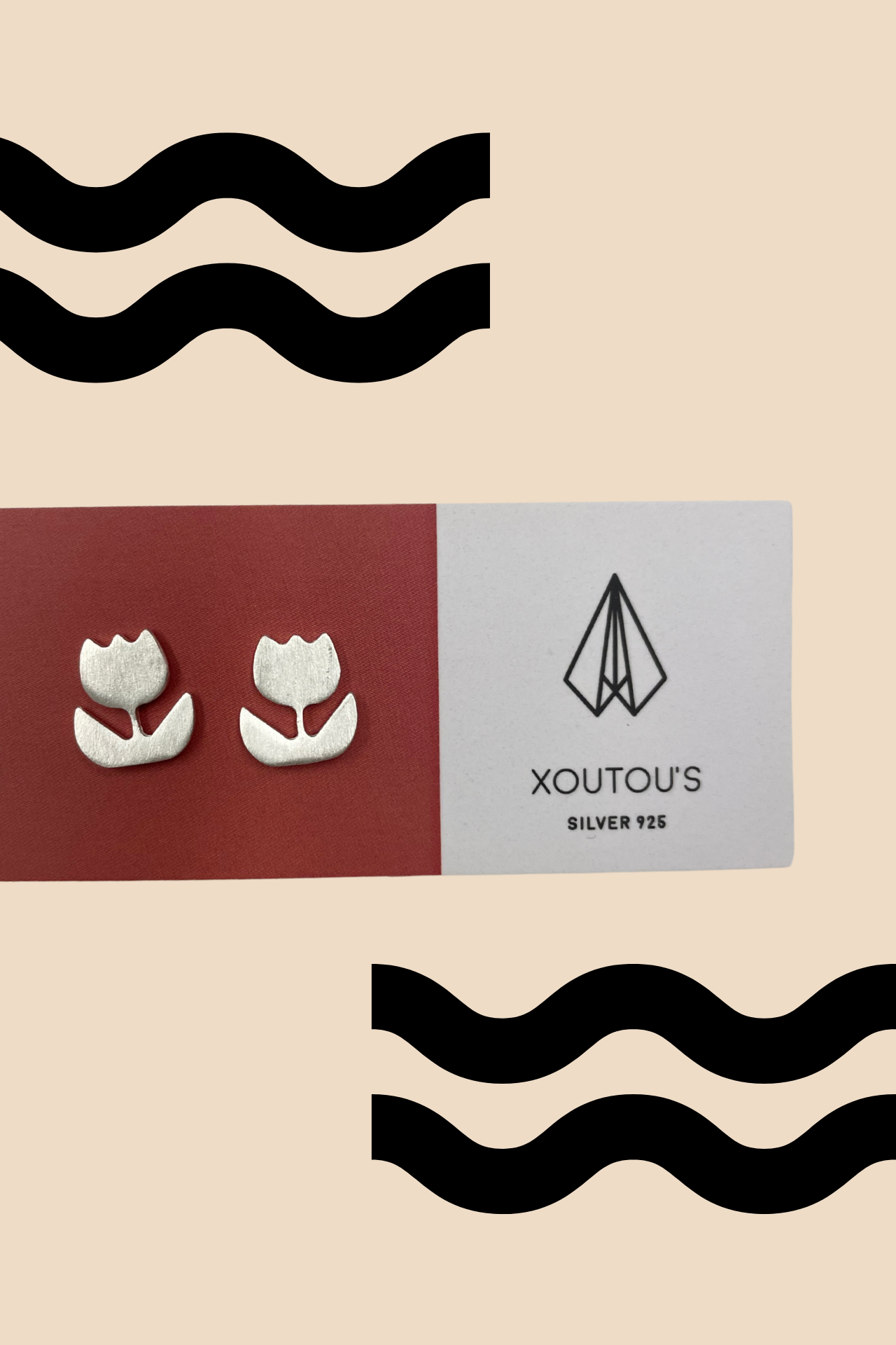 XOUTOUS EARRINGS- FLOWER PINS