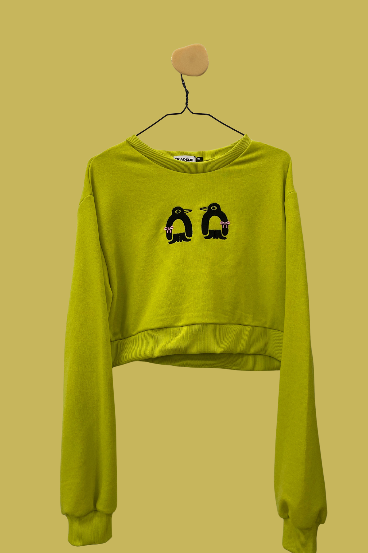 CROPPED SWEATSHIRT LOLLIPOP- PENGUIN BOWS