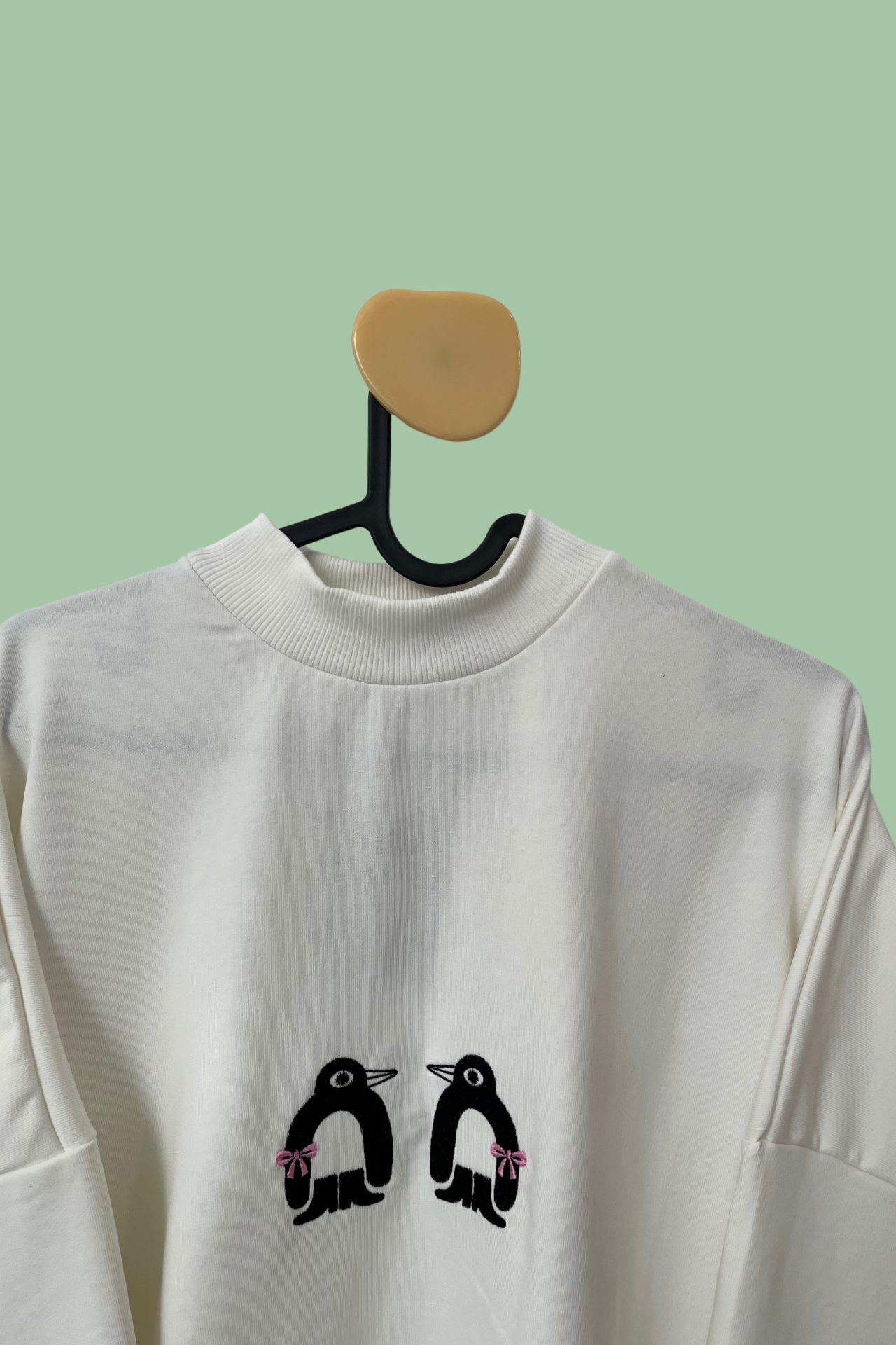 SWEATSHIRT DRESS CHILLY WILLY-PENGUIN BOWS