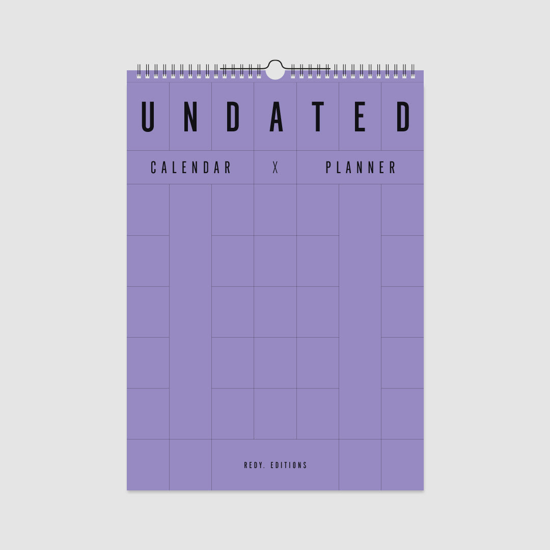 REDY UNDATED WALL CALENDAR X PLANNER